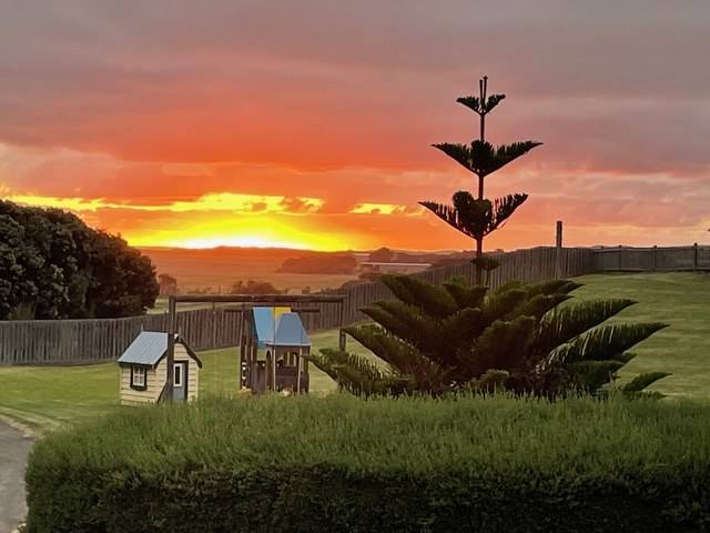 Sunset over the Ocean Ridge gardens
