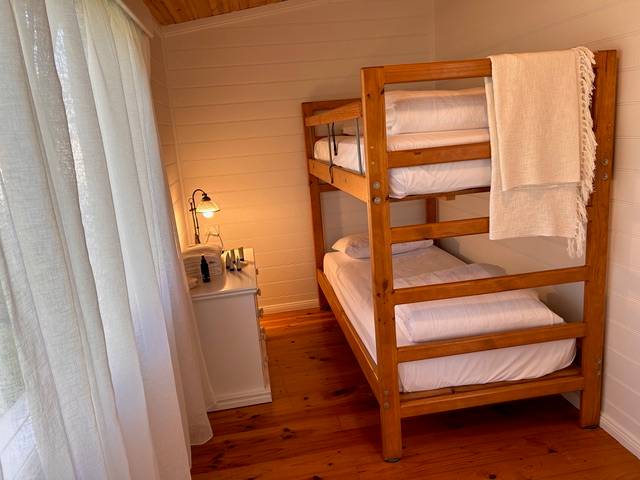 Sandpiper villa second bedroom with timber bunk beds